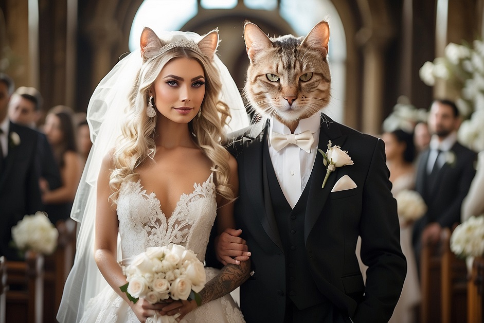 Leonardo_Diffusion_XL_A_regal_feline_bride_adorned_in_a_flowin_0.jpg